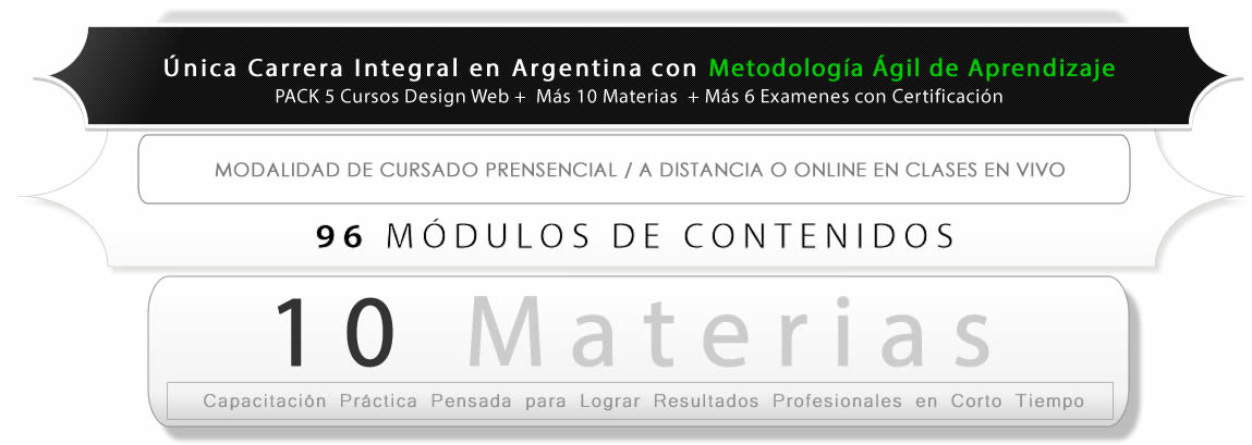 pack 5 cursos de programación web - materias de programación web